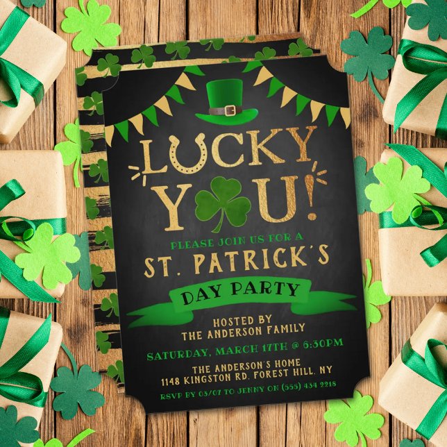 Convite Lucky You! St. Patrick's Day Party Invitations (Criador carregado)