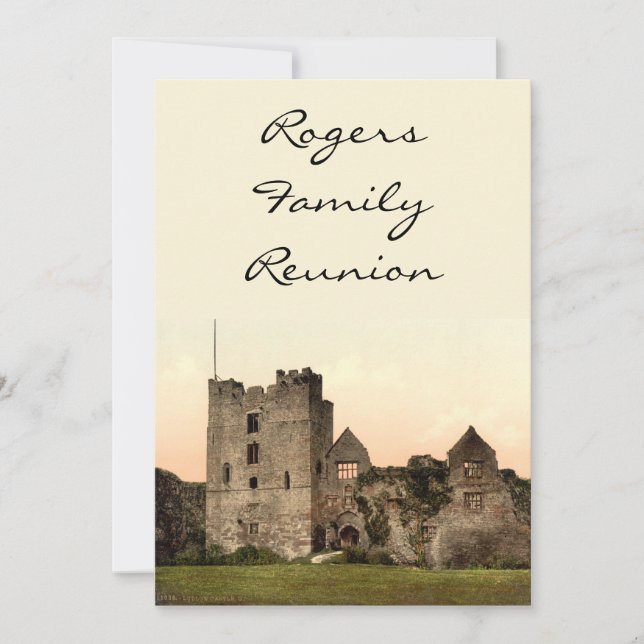 Convite Ludlow Castle II, Shropshire, Inglaterra (Frente)