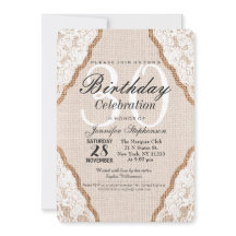 Lugar branco elegante na Juta Burlap