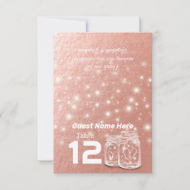 Convite Lugar de Assento de Noivado Mesa Número Doblado