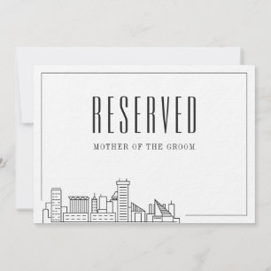 Convite Lugar Reservado Especial Baltimore Wedding