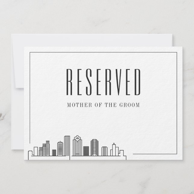 Convite Lugar Reservado Especial | Casamento Houston (Frente)