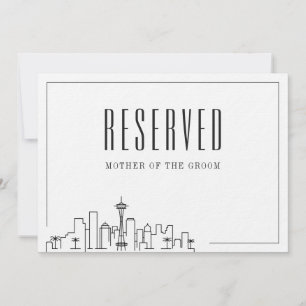 Convite Lugar Reservado Especial Seattle Wedding