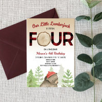 Lumberjack Woodland Forest Bear 4ª festa de aniver
