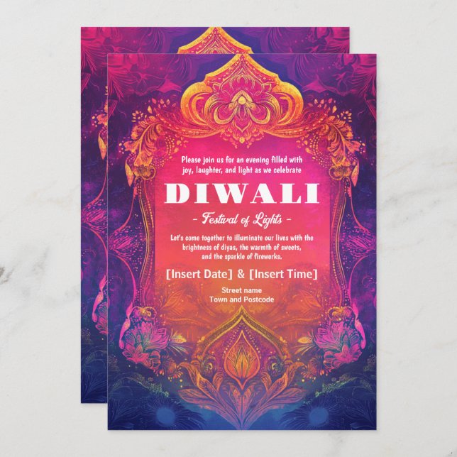 Convite Luminescente para Lotus (Frente/Verso)