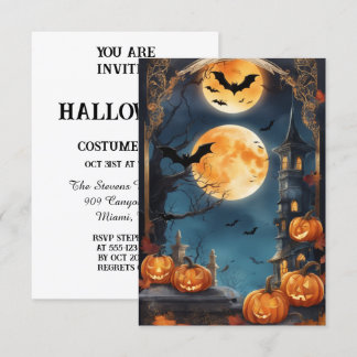 Convite Lunar Lure: Personalize seu Inv Halloween Encantad