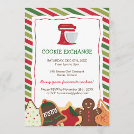 Convite lunático da troca do biscoito do Natal