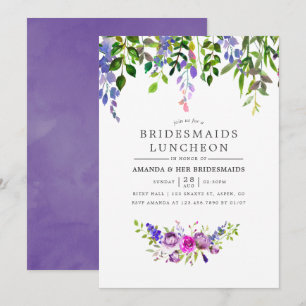 Convite Luncheon para Bridesmaids Ultra Violet