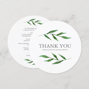 Convite Lush deixa Elegante Obrigado com mensagem no verso