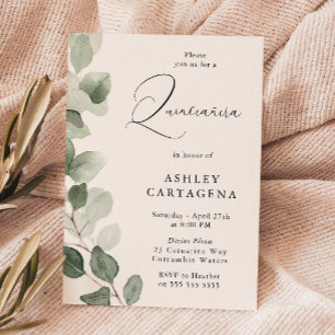 Convite Lush Green deixa belíssima Quinceanera 15