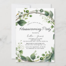 Lush Greenery e Eucalyptus Housearming Party