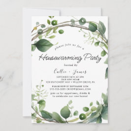 Convite Lush Greenery e Eucalyptus Housearming Party