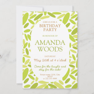 Convite Lush Leafy Delight Birthday