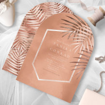 Lush Palm Leaf Wedding Terra Cotta Arch ID956