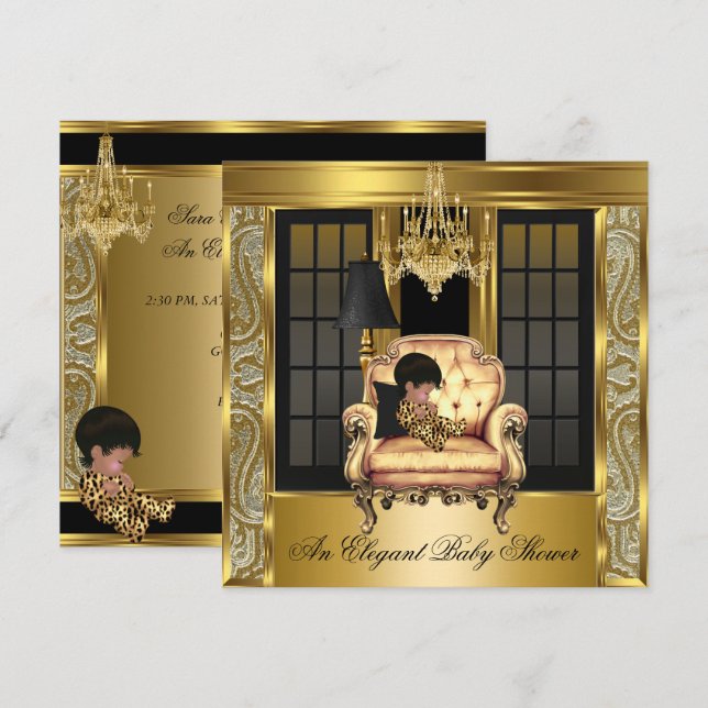 Convite Lustre Candeeiro de Tecto Damasco Dourado Cadeira  (Frente/Verso)