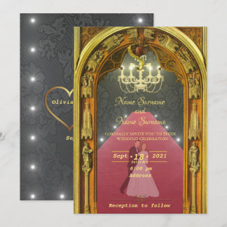 Convite Lustre dourado
