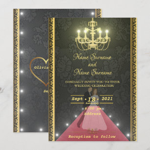 Convite Lustre dourado