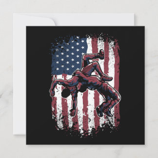 Convite LUTA americana Flag Westler Wrestle