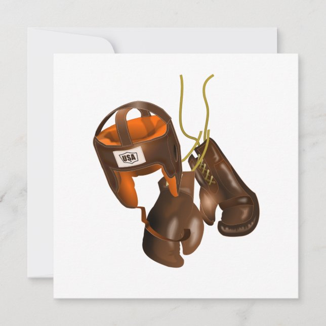 Convite Luvas e capacete para "in a box" (Frente)