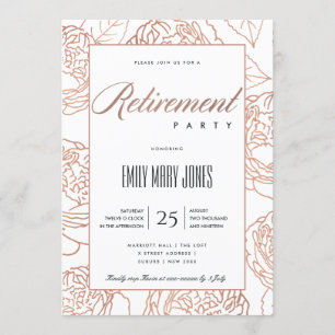 CONVITE LUX ELEGANT BLUSH ROSA OURO FLORAL APOSENTADORIA