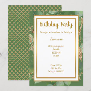 CONVITE LUXE EUCALYPTUS MERMAID INSPIRADA