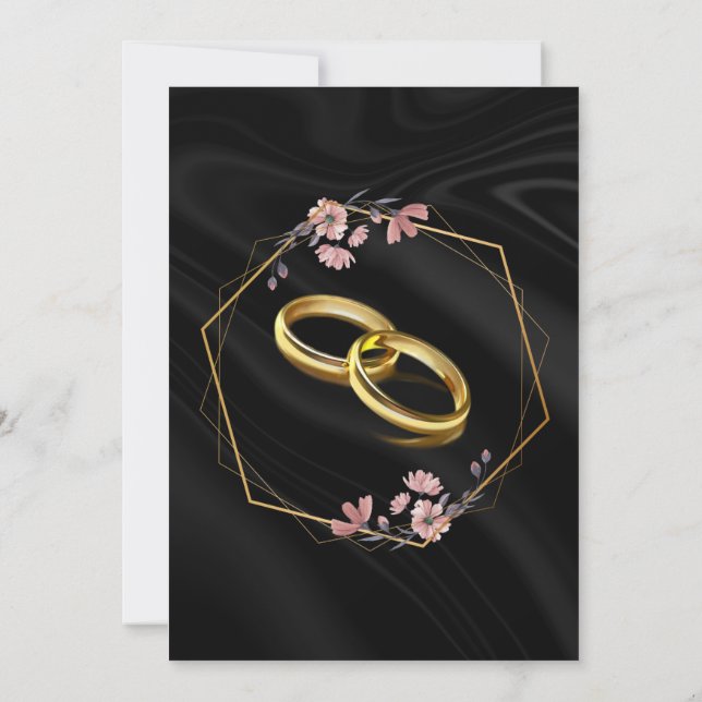 Convite Luxo Arco de Casamento em Ouro Preto (Verso)