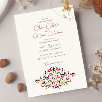 Luxo Artístico Floral Paisley Foto Casamento
