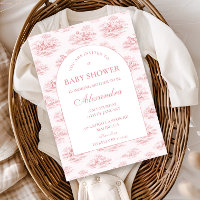 Luxo Blush Toile Chá de Bebê