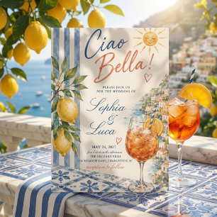 Convite Luxo Ciao Bella Casamento de Limão Italiano