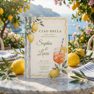 Convite Luxo Ciao Bella Casamento de Limão Italiano