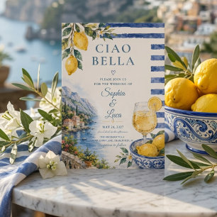 Convite Luxo Ciao Bella Mediterrâneo Costa Amalfi