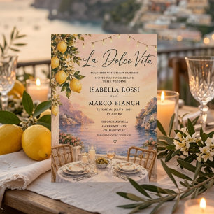 Convite Luxo La Dolce Vita Costa Amalfi Pôr do Sol