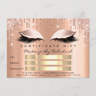 Convite Luxo Lashes Cobre Drives Maquiagem Certificado Pre