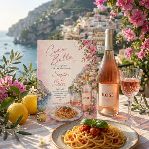 Convite Luxo Rosa Ciao Bella Positano
