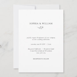 Convite Luxo Simples Elegante Tudo em Um Casamento