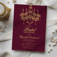 Luxuoso Candelabro de Vinho Tinto Dourado para Chá
