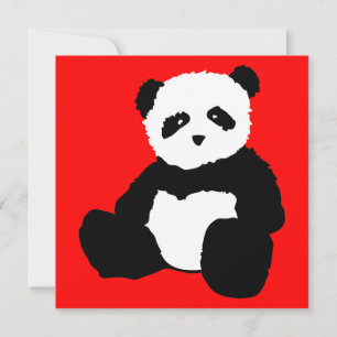 Convite luxuoso da panda: cor customizável