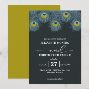 Convite Luxuoso e Elegante Casamento Paquock Feather
