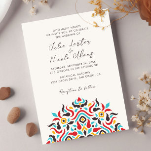 Convite Luxuoso Mandala Geométrico Estético Casamento