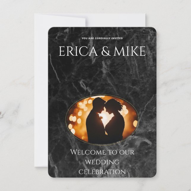 Convite luxurious wedding invitation (Frente)