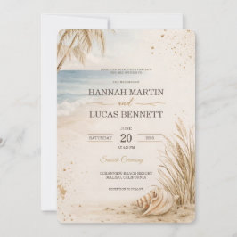 Convite Luxury Beach Wedding Invitation Template