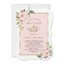 Luxury Blush Frame Dourado Floral Frame Bridal Tea