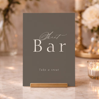 Convite Luxury Bridal Shower Sweet Treats Sign