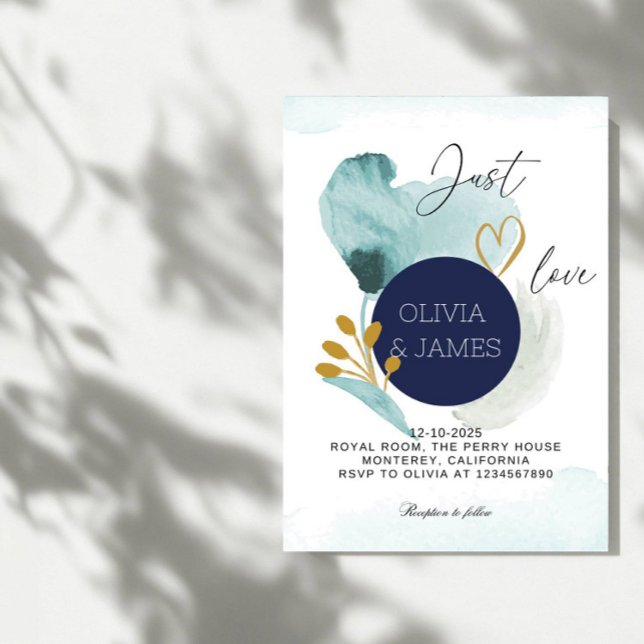 Convite Luxury Galaxy Wedding - "Just Love" Starry Party (Criador carregado)