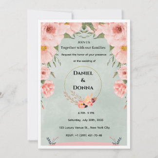 Convite Luxury Gold Arch Wedding Invitation