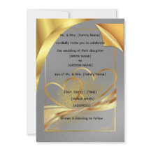 Luxury Gold Foil Style Wedding Invitation | Modern