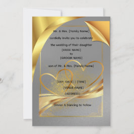 Convite Luxury Gold Foil Style Wedding Invitation | Modern