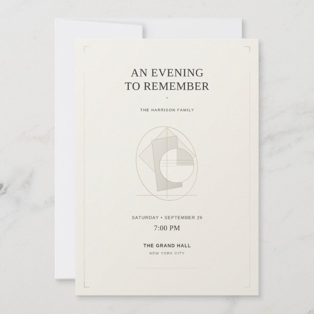 Convite Luxury Modern Editorial Invitation Template (Frente)