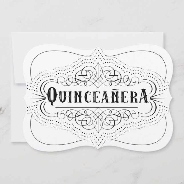 Convite Luxury Paper Quinceañera South Western Invitation (Frente)