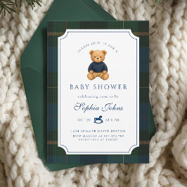 Convite Luxury Teddy Bear baby shower